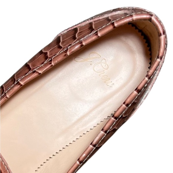 J. Crew Academy Penny Loafer in Embossed Croc - Picture 5 of 9